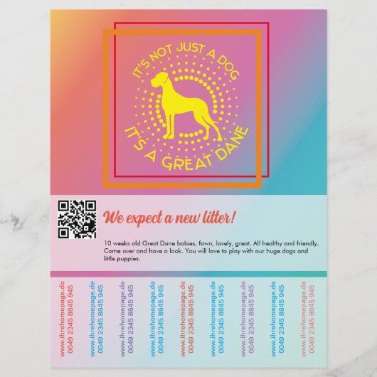 Levendige kleuren die flyer verkopen (Voorkant)