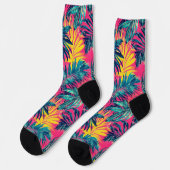 Levendige kleuren Exotisch patroon Sokken (Links)