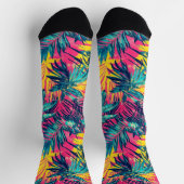 Levendige kleuren Exotisch patroon Sokken (Top)