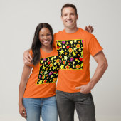Levendige kleuren explosie sterpatroon t-shirt (Unisex)