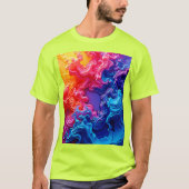 Levendige kleuren Fusion Art T-shirt (Voorkant)