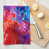 Levendige kleuren Fusion Art Theedoek (Quarter Fold)