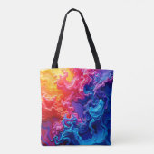 Levendige kleuren Fusion Art Tote Bag (Achterkant)