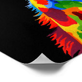 Levendige kleuren Giraffe Poster (Hoek)