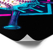 Levendige kleuren Ice Cream Baseball Drip Graphic Poster (Hoek)