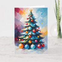 Levendige kleuren kerstboom geschilderd grote slag