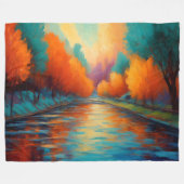 Levendige kleuren Landschap Fauvisme Impressionist Fleece Deken (Voorkant (Horizontaal))