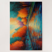 Levendige kleuren Landschap Fauvisme Impressionist Legpuzzel (Verticaal)