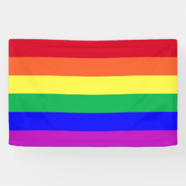 Levendige Kleuren LGBT Gay Pride Vlag Regenboog St Spandoek