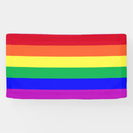 Levendige Kleuren LGBT LGBTQ+ Gay Pride Regenboogv Spandoek