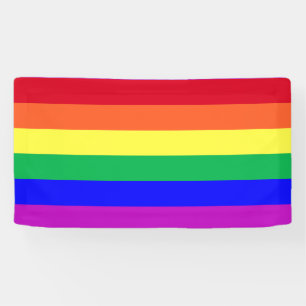 Levendige Kleuren LGBT LGBTQ+ Gay Pride Regenboogv Spandoek