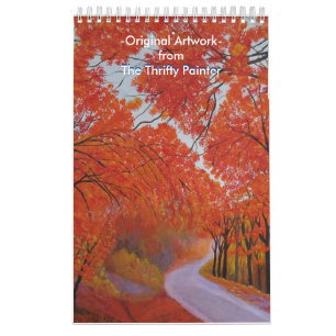 Levendige kleuren Oorspronkelijke acrylverf Kalender