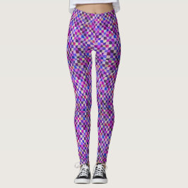 Levendige kleuren patchwork leggings