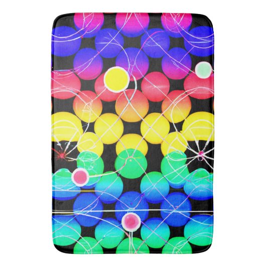 Levendige kleuren patroon badmat (Voorkant Verticaal)