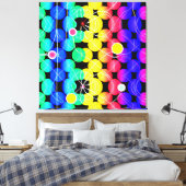 Levendige kleuren patroon canvas afdruk (Insitu (Slaapkamer))