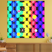 Levendige kleuren patroon canvas afdruk (Insitu (Woonkamer))