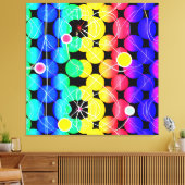 Levendige kleuren patroon canvas afdruk (Insitu (Woonkamer))