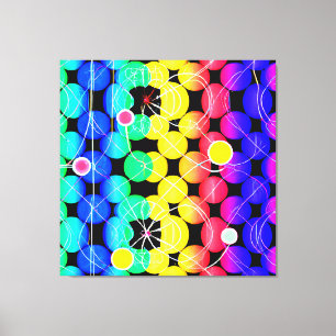 Levendige kleuren patroon canvas afdruk