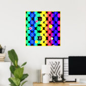 Levendige kleuren patroon poster (Thuiskantoor)
