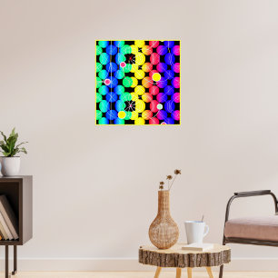 Levendige kleuren patroon poster