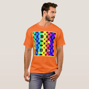 Levendige kleuren patroon t-shirt