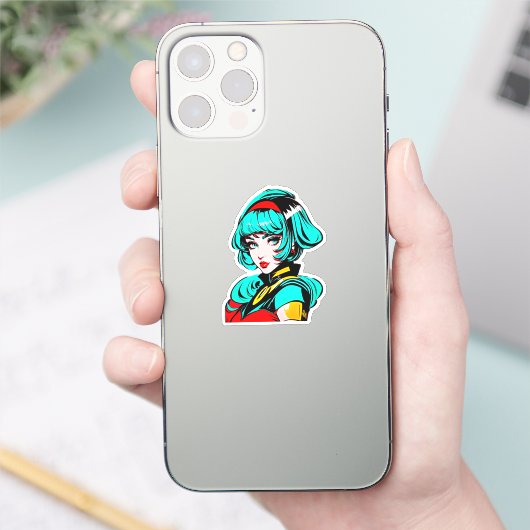 Levendige kleuren & Retro Comic - Pop Art Manga Me Sticker (Telefoon)