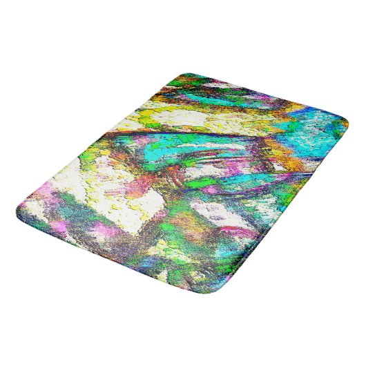 Levendige kleuren - Rustisch en ruw als ruw Badmat (Gekanteld)