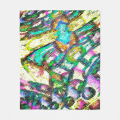 Levendige kleuren - Rustisch en ruw als ruw Fleece Deken (Voorkant)