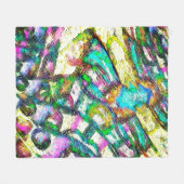 Levendige kleuren - Rustisch en ruw als ruw Fleece Deken (Voorkant (Horizontaal))