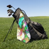 Levendige kleuren - Rustisch en ruw als ruw Golfhanddoek (Groen)