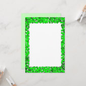 Levendige kleuren, slordig design, groene vulling, kaart (Voorkant / Achterkant in situ)