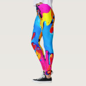 Levendige kleuren Splash Art Leggings (Links)