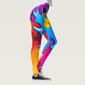 Levendige kleuren Splash Art Leggings (Rechts)