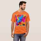 Levendige kleuren Splash Art T-shirt (Voorkant volledig)