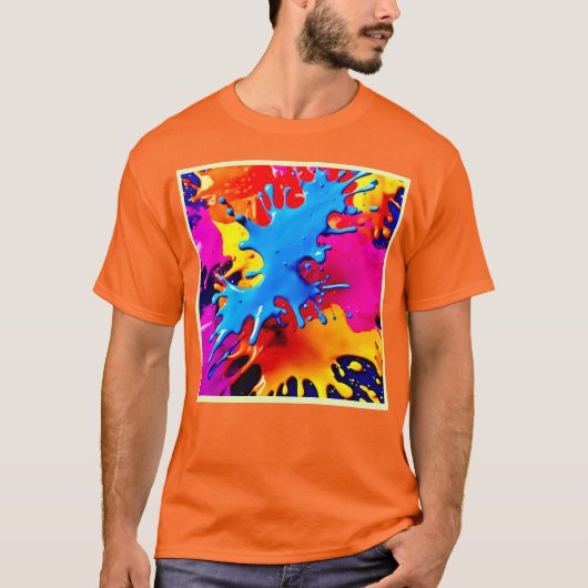 Levendige kleuren Splash Art T-shirt (Voorkant)