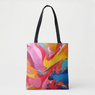 Levendige kleuren tote bag