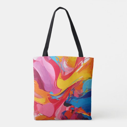 Levendige kleuren tote bag (Achterkant)