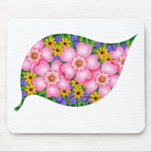 Levendige kleuren van bloemen. muismat