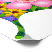Levendige kleuren van bloemen. poster (Hoek)