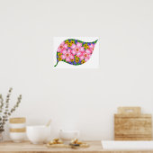 Levendige kleuren van bloemen. poster (Keuken)