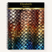 Levendige kleuren van de huid van een giftige slan notitieboek (Voorkant)