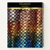 Levendige kleuren van de huid van een giftige slan notitieboek (Achterkant)