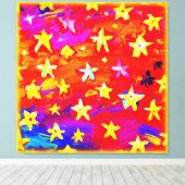 Levendige kleuren van sterren. Bestel nu Canvas Afdruk (Insitu (Houten vloer))