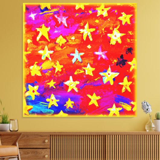 Levendige kleuren van sterren. Bestel nu Canvas Afdruk (Insitu (Woonkamer))