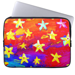 Levendige kleuren van sterren. Bestel nu Laptop Sleeve