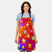 Levendige kleuren van sterren. Bestel nu Schort (Gedragen)