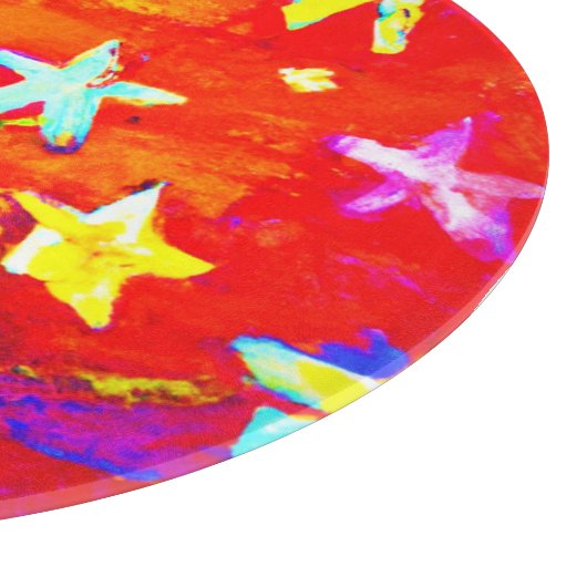 Levendige kleuren van sterren. Bestel nu Snijplank (Hoek)