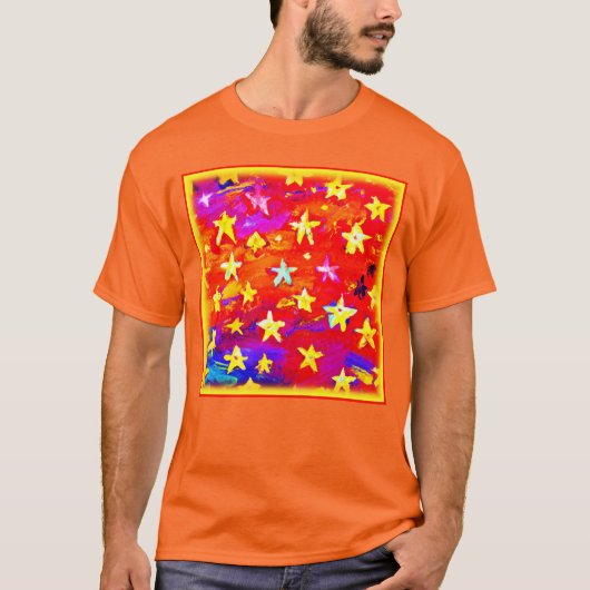 Levendige kleuren van sterren. Bestel nu T-shirt (Voorkant)