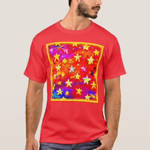 Levendige kleuren van sterren. Bestel nu T-shirt