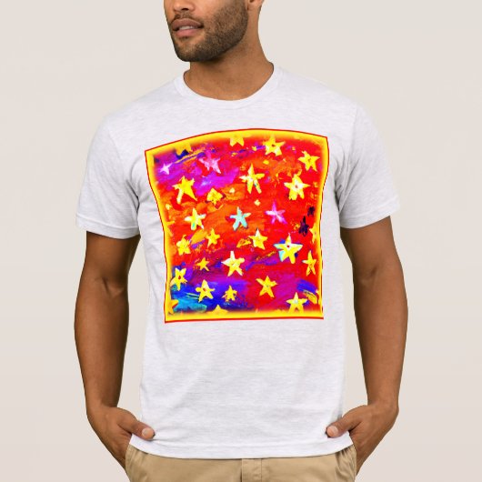 Levendige kleuren van sterren. Bestel nu T-shirt (Voorkant)